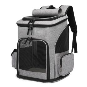 Extendable Pet Bag Large Capacity Dog Bag Portable Cat Backpack Foldable Cat Bag (Option: Gray)