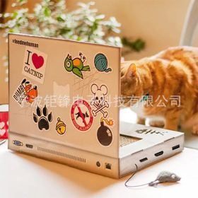 Cat Scratch Board Notebook Folding Wear-resistant Corrugated Paper (Option: CAT Computer)