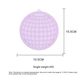 Fish-shaped Round Pet Silicone Snack Pad (Option: Round Purple)