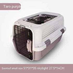 Outing Pet Cat Air Consignment Suitcase (Option: Purple-Large Ordinary)