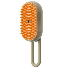 Pet Comb Dog Electric Spray Massage (Option: Milk Brown-USB)